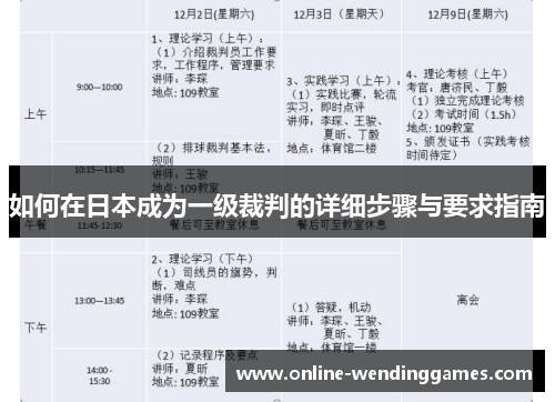 如何在日本成为一级裁判的详细步骤与要求指南