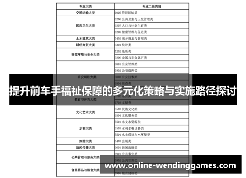 提升前车手福祉保障的多元化策略与实施路径探讨