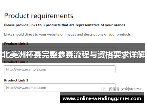北美洲杯赛完整参赛流程与资格要求详解